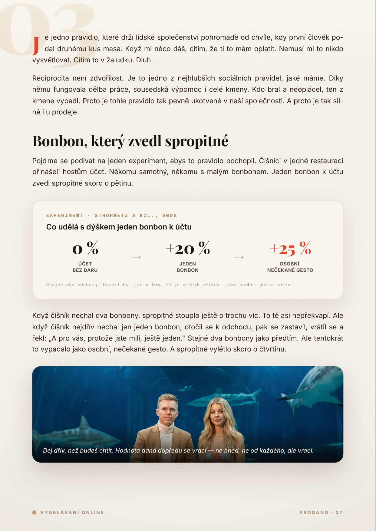 Ukázka e-booku — kapitola Reciprocita (strana 27)