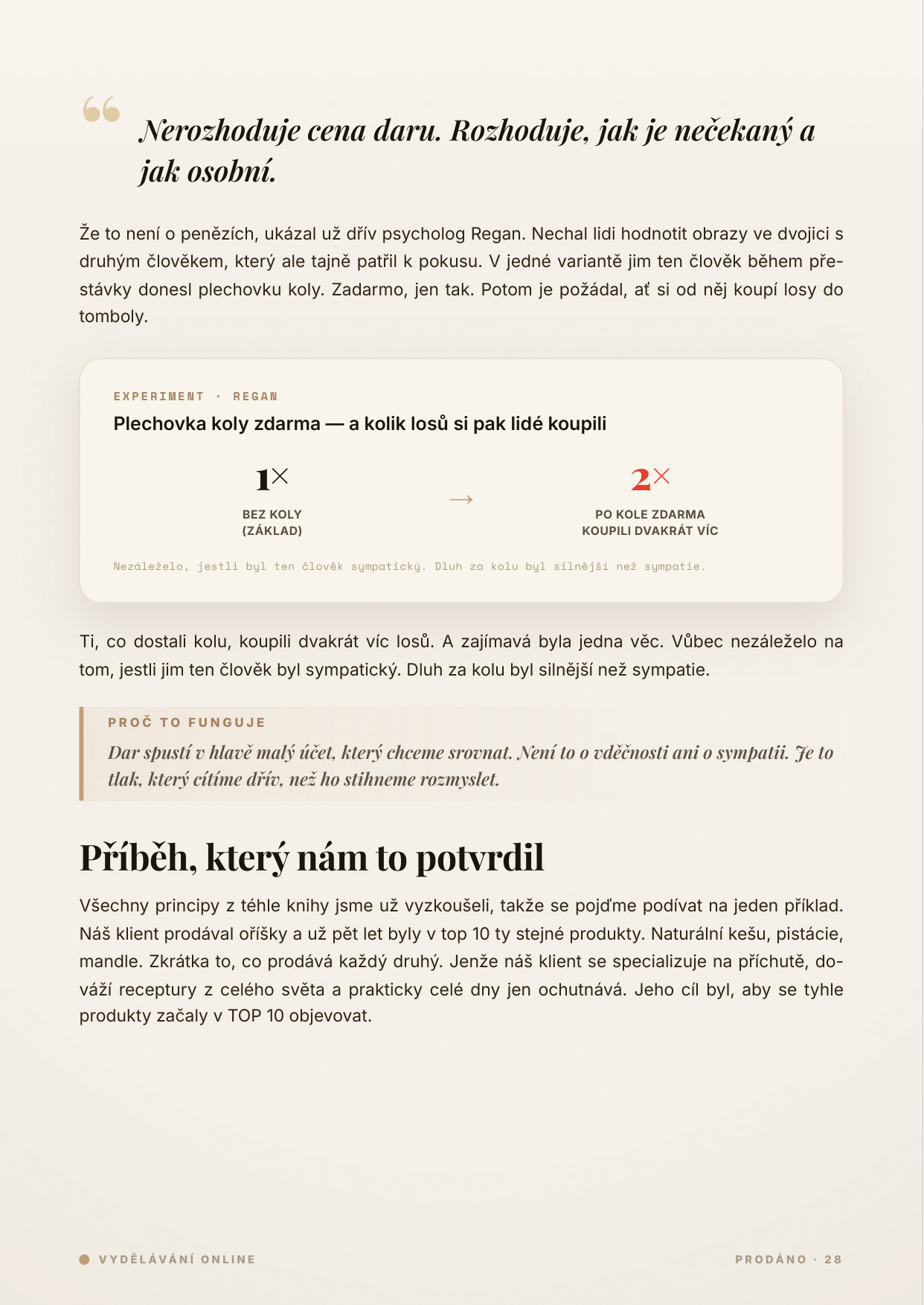 Ukázka e-booku — kapitola Reciprocita (strana 28)